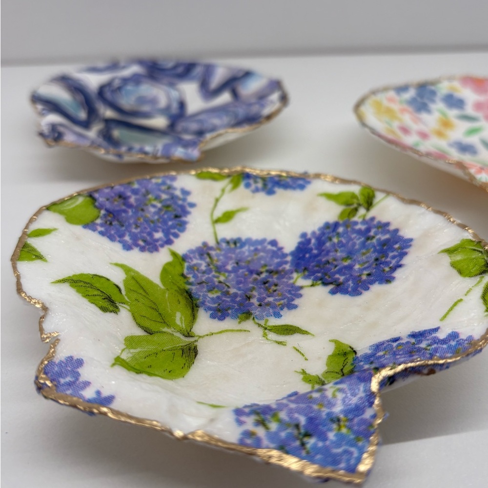 Trinket Dish with Gold Accents